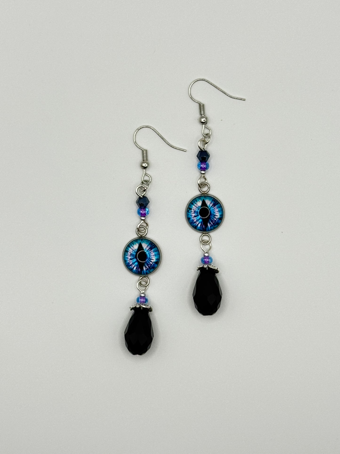 Dragon Tear Earrings - Blue