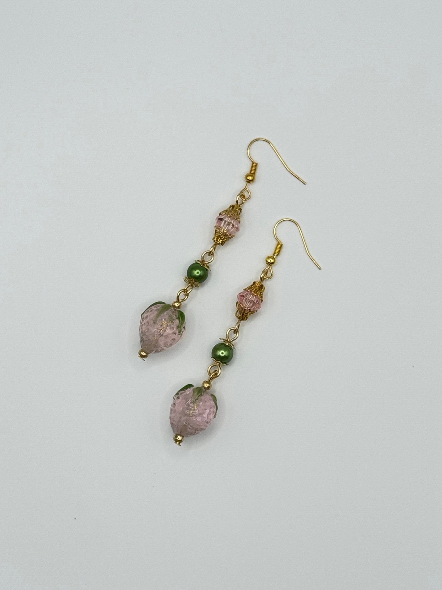 Pink Strawberry Jewel Earrings - L