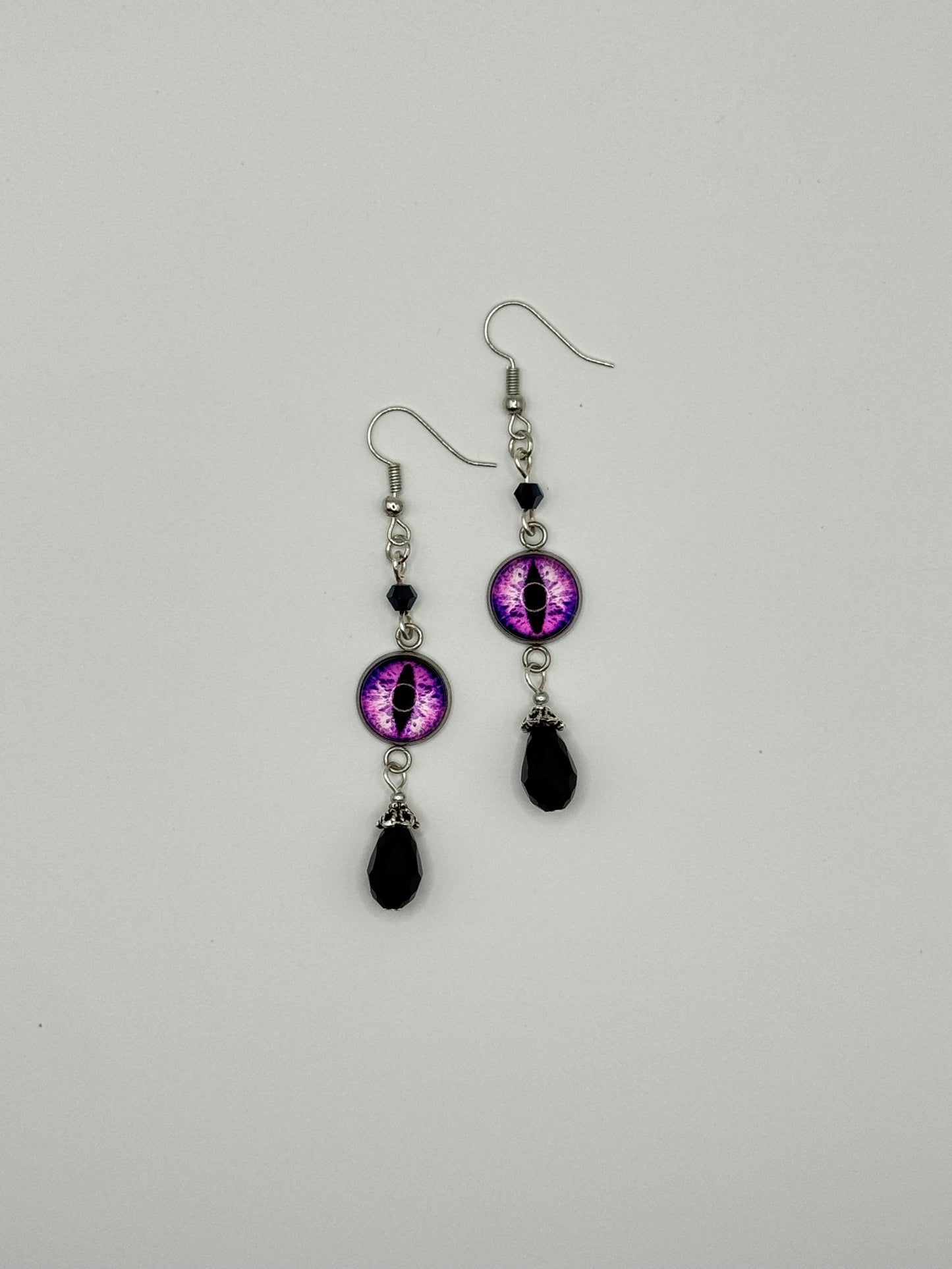 Dragon Tear Earrings - Purple