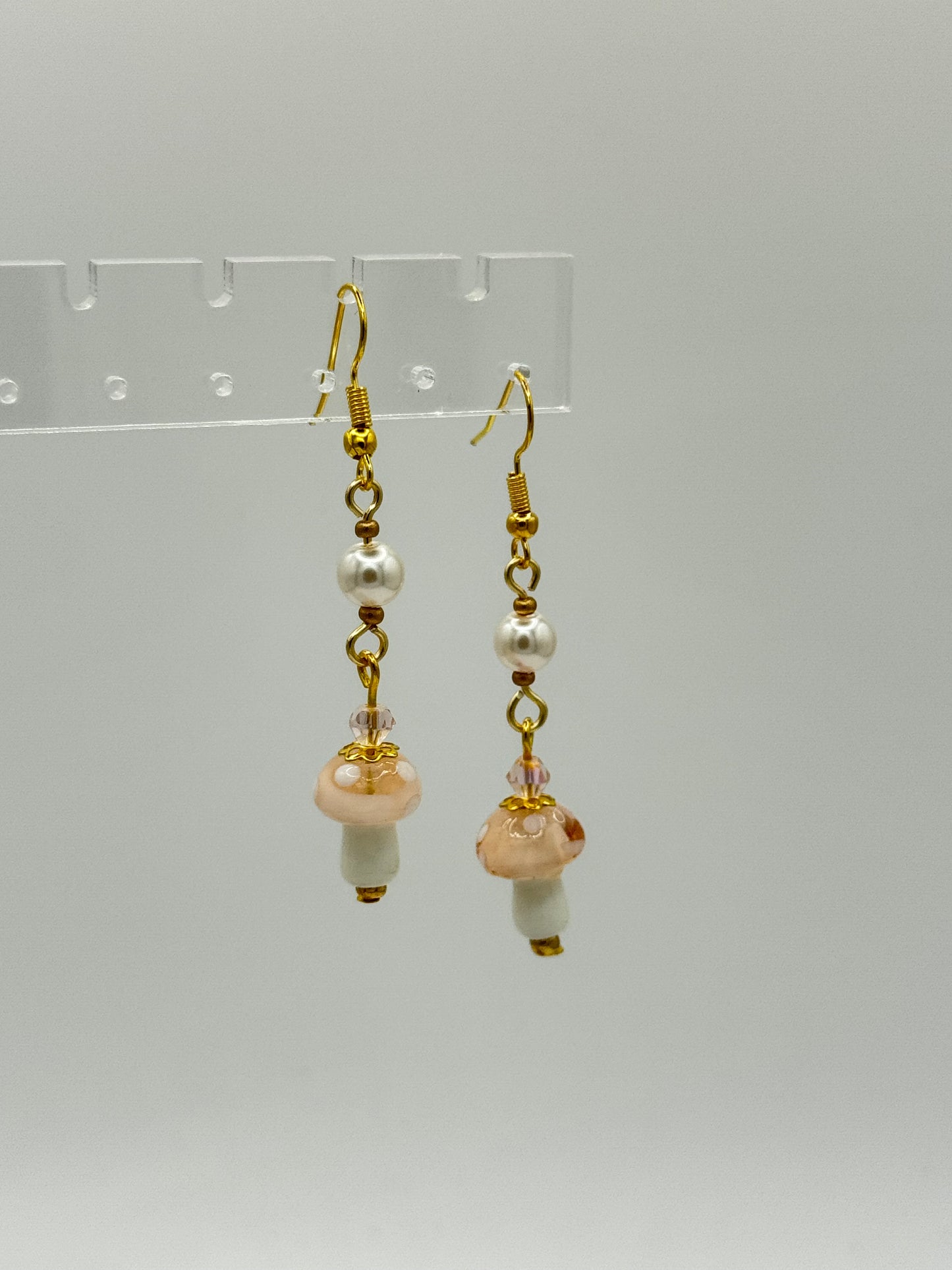 Pink Toadstool Earrings