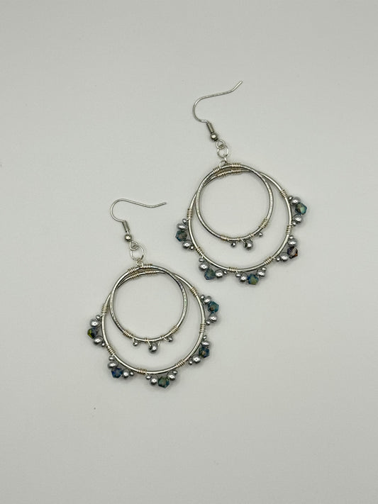 Silver Pond Wrapped Earrings