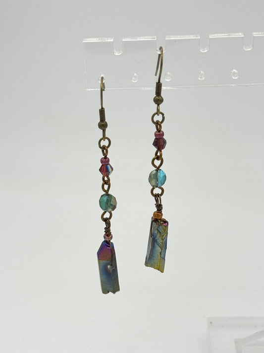 Prismatic Quartz Earrings