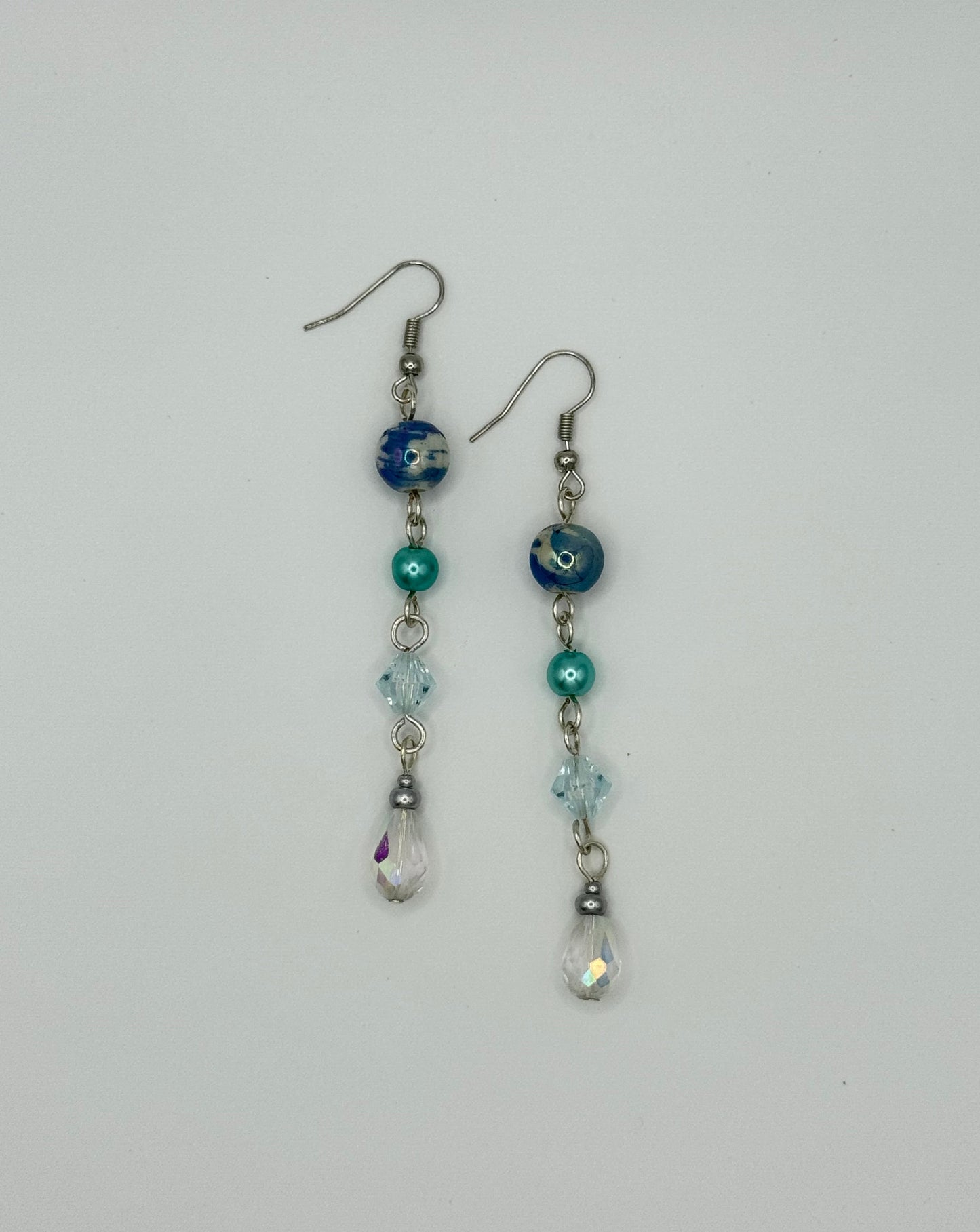Iridescent Blue Earrings