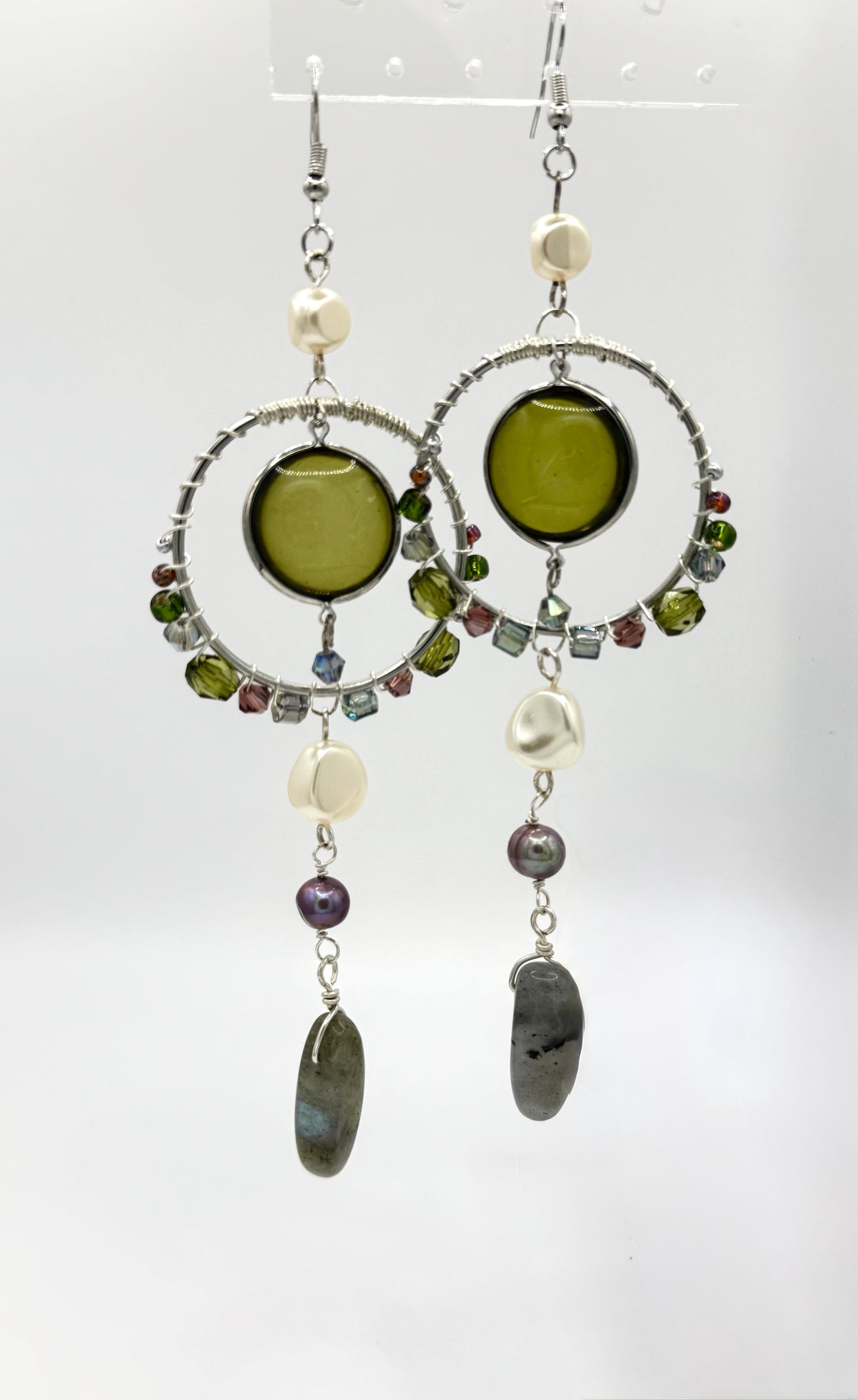 Forest Goddess Wrapped Dangle Earrings