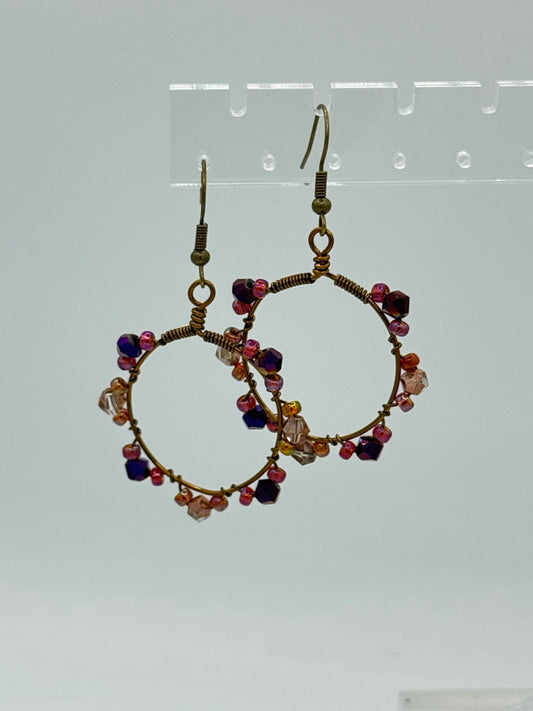 Twilight Sunset Wrapped Earrings