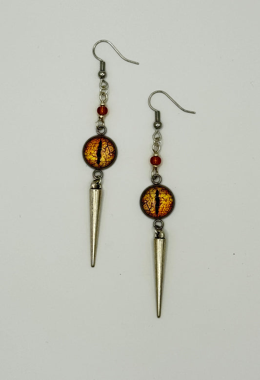 Dragon Claw Earrings - Amber
