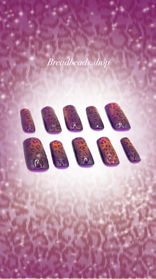 Purrple Sunset Cateye Nails